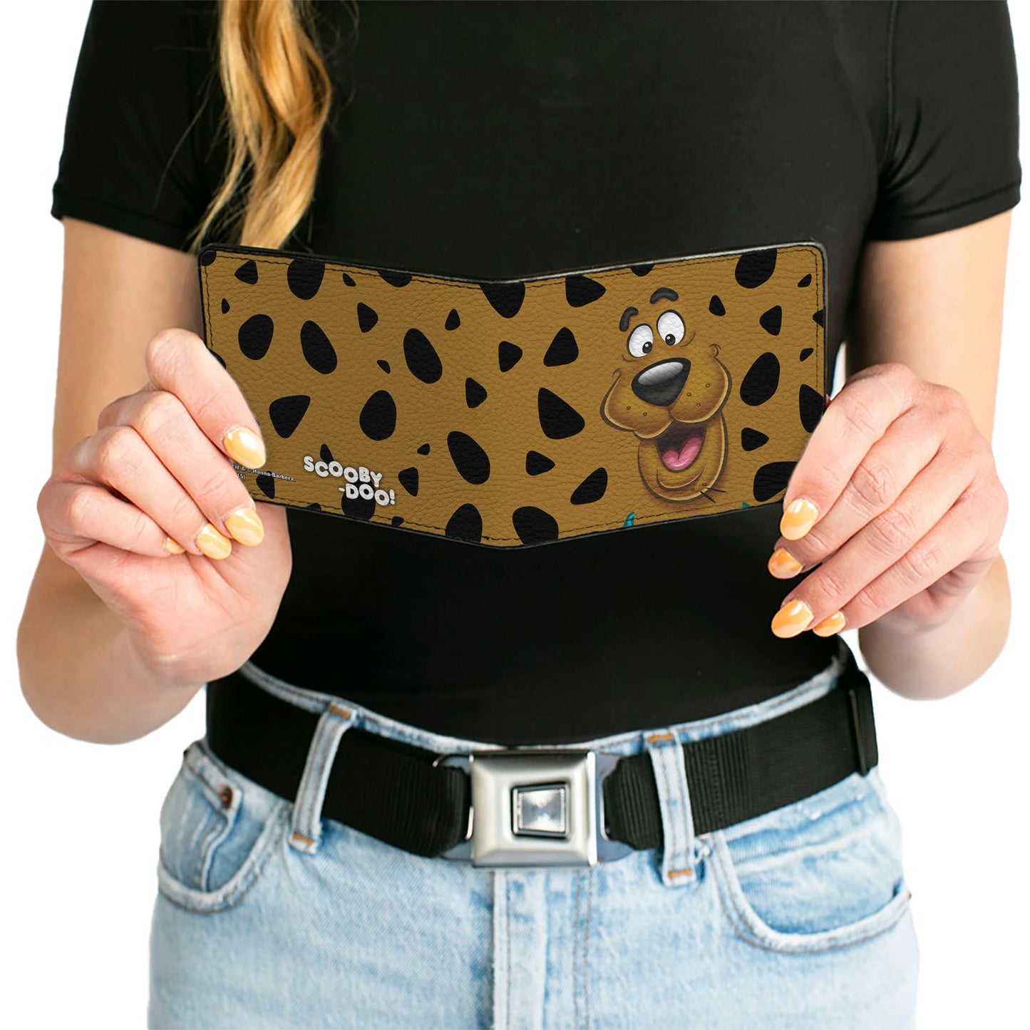 Bi-Fold Wallet - SCOOBY DOO CLOSE-UP Expression Spots Brown Black White