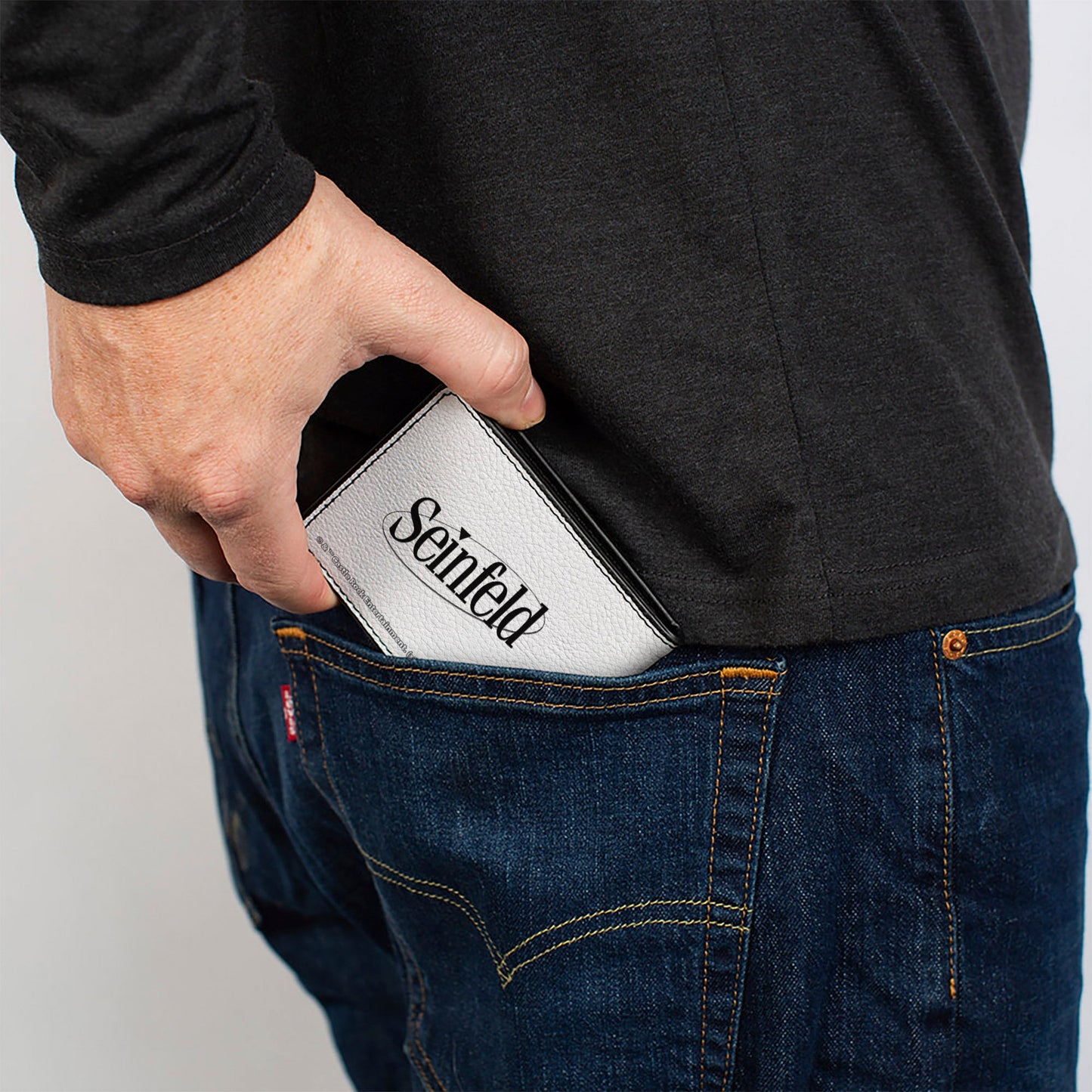 Bi-Fold Wallet - Seinfeld Street Signs THE NEXUS OF THE UNIVERSE + Logo White Black Red Green