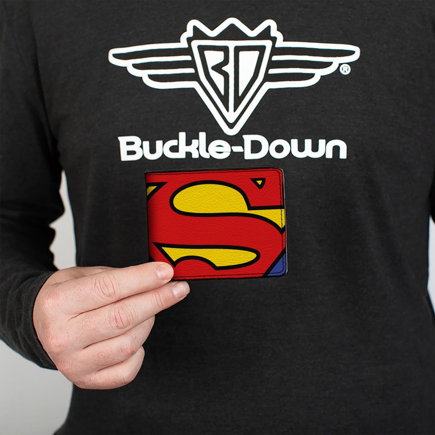 Bi-Fold Wallet - Superman CLOSE-UP Shield Blue