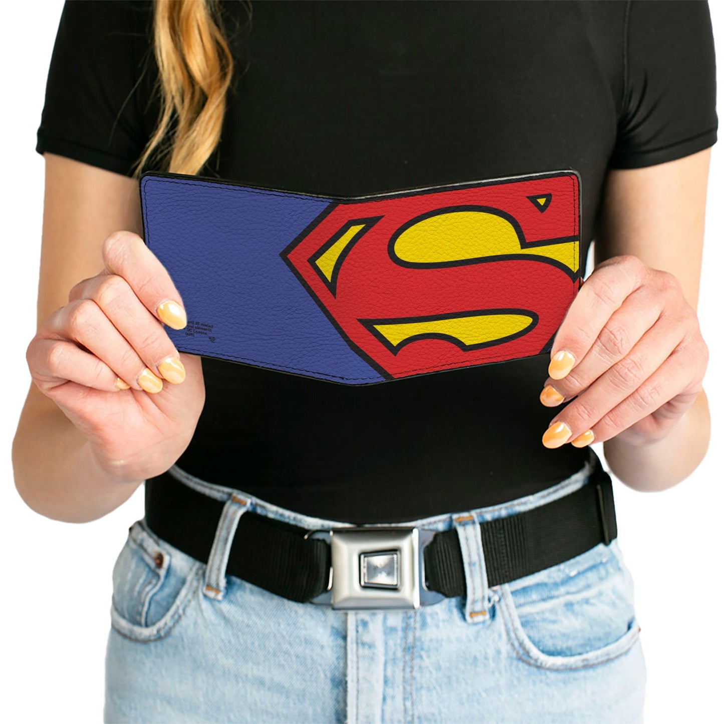 Bi-Fold Wallet - Superman CLOSE-UP Shield Blue