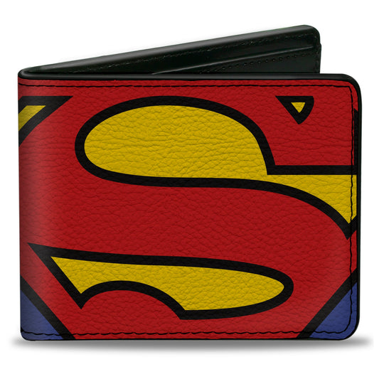 Bi-Fold Wallet - Superman CLOSE-UP Shield Blue
