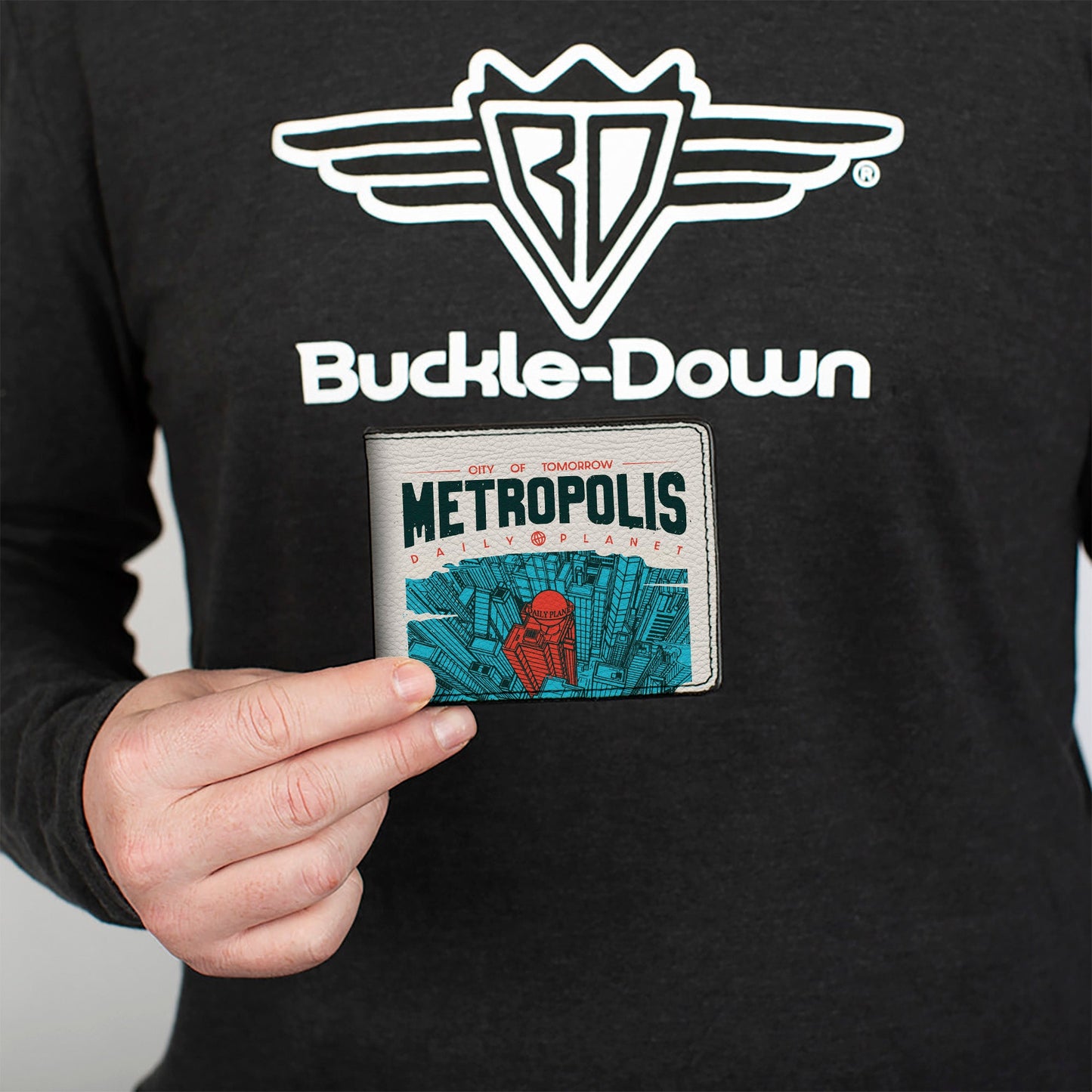 Bi-Fold Wallet - Superman METROPOLIS DAILY PLANET Sky View White/Blue/Red