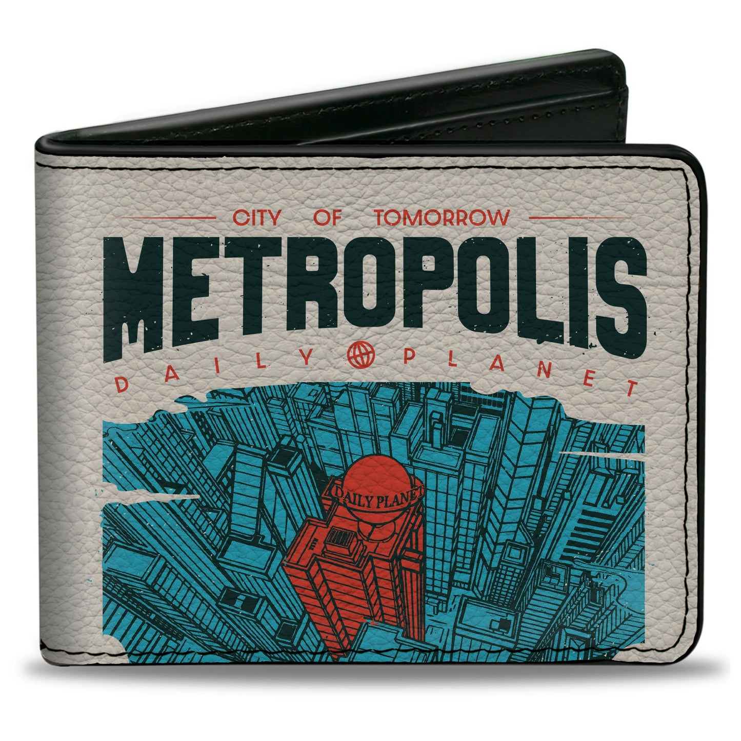 Bi-Fold Wallet - Superman METROPOLIS DAILY PLANET Sky View White/Blue/Red
