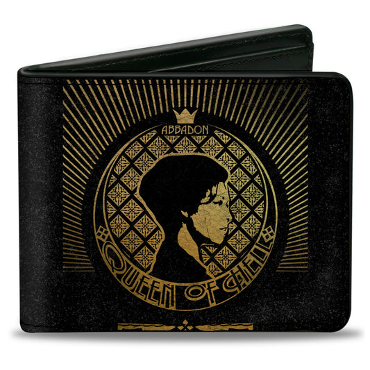 Bi-Fold Wallet - SUPERNATURAL ABBADON QUEEN OF HELL Profile Pose Black/Golds