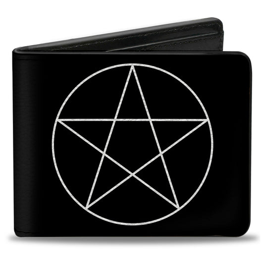 Bi-Fold Wallet - Supernatural Pentagram Black White