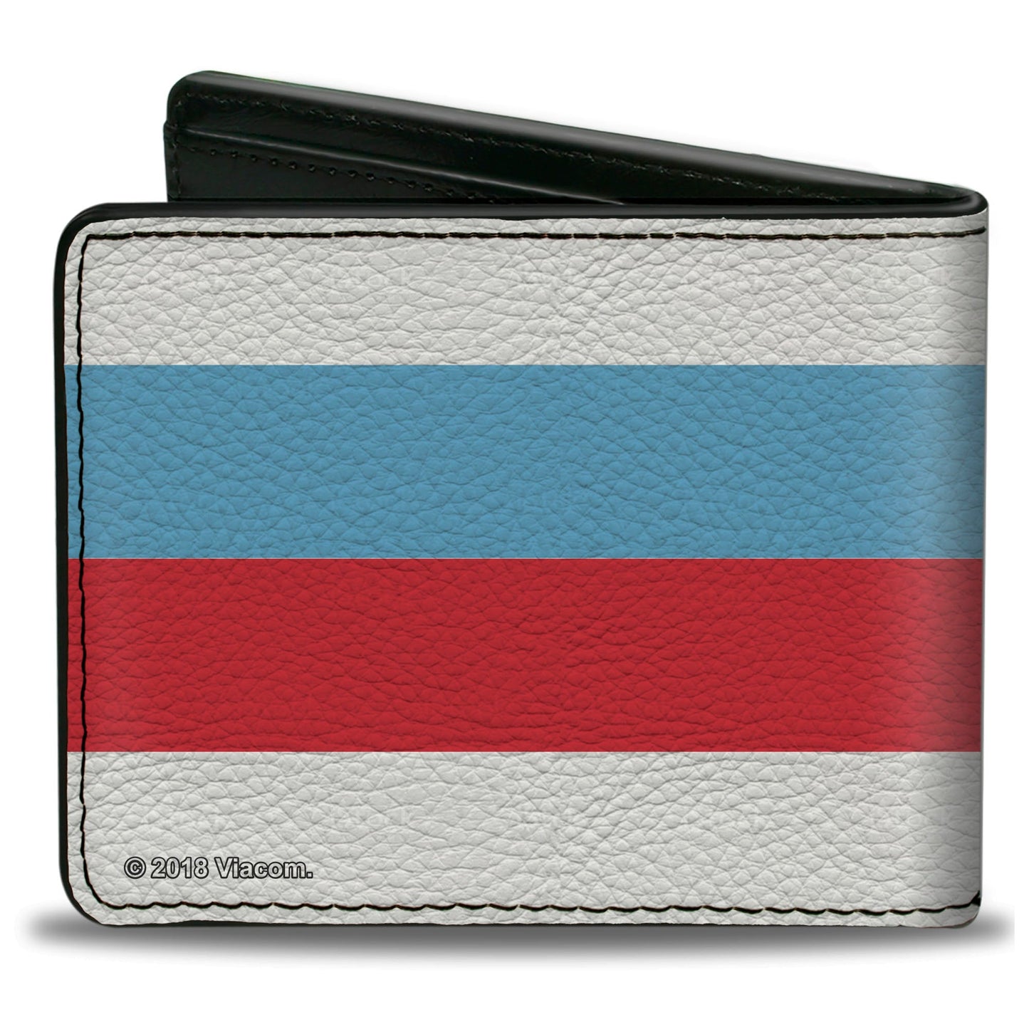 Bi-Fold Wallet - Mocking SpongeBob Pose Stripe White Black Red Blue
