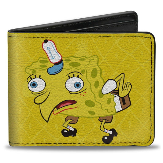Bi-Fold Wallet - Mocking SpongeBob Pose Pineapple CLOSE-UP Yellows