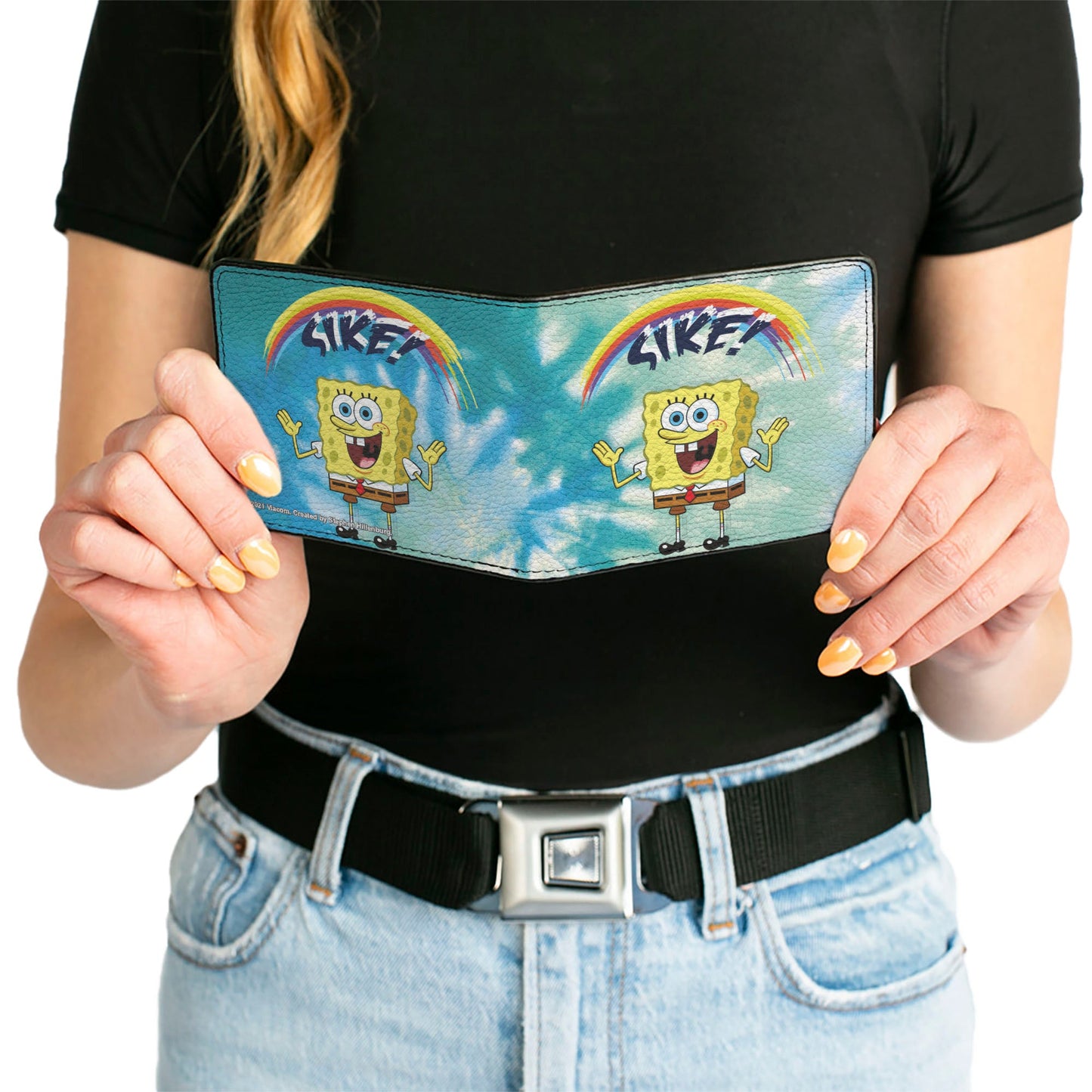 Bi-Fold Wallet - SpongeBob SquarePants Rainbow SIKE! Pose Blues