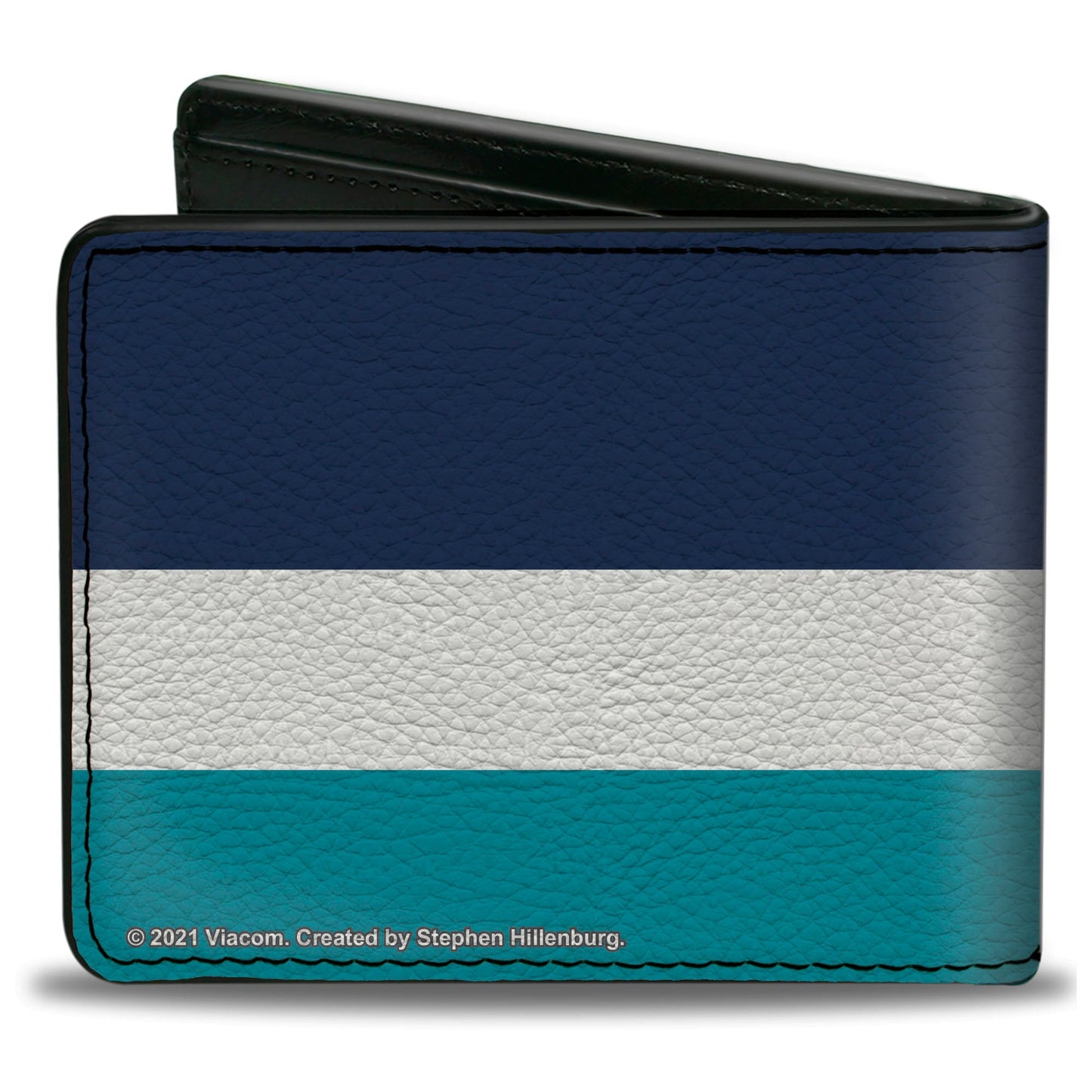 Bi-Fold Wallet - SpongeBob SquarePants OK BOOMER Tongue Out Pose Stripe Blues White