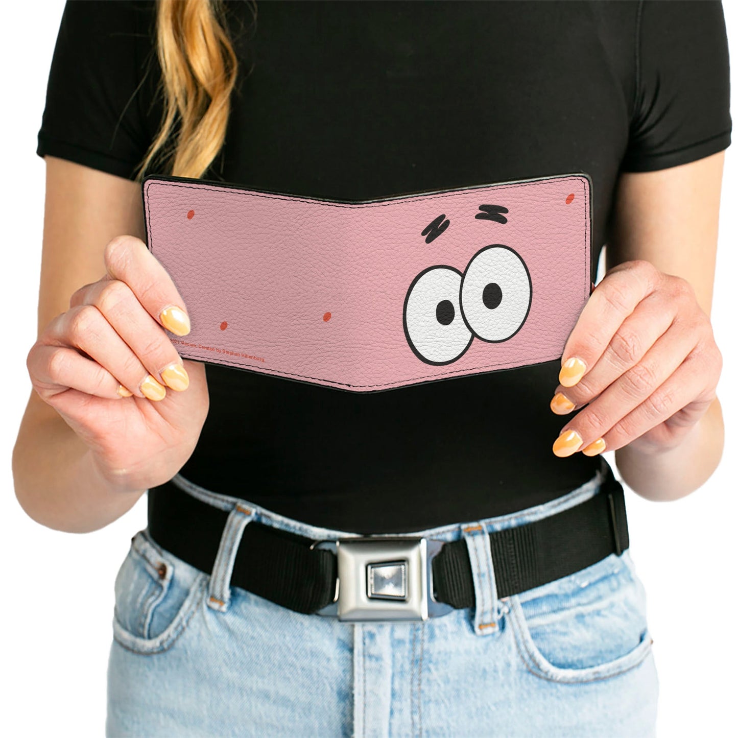 Bi-Fold Wallet - SpongeBob SquarePants Patrick Starfish Eyes CLOSE-UP Pink