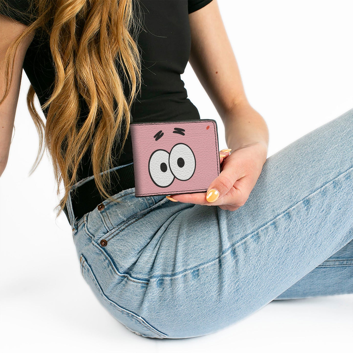 Bi-Fold Wallet - SpongeBob SquarePants Patrick Starfish Eyes CLOSE-UP Pink