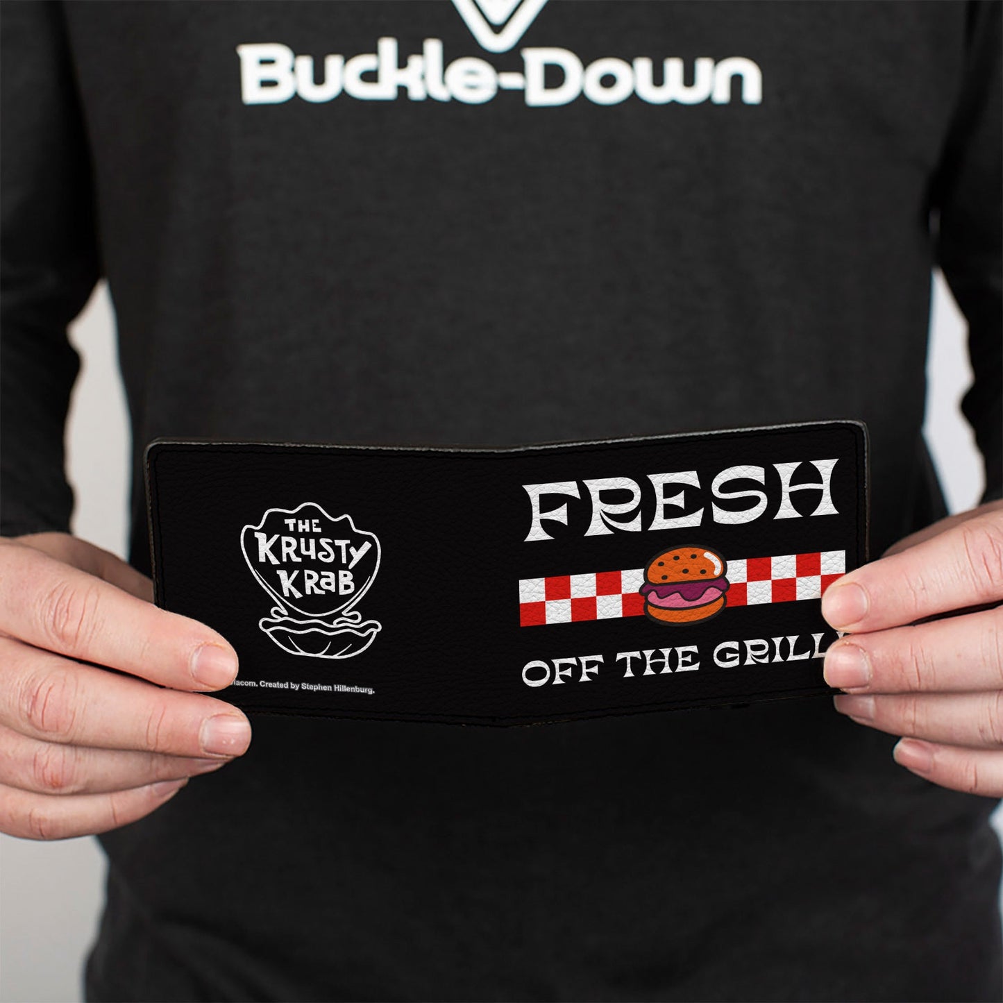 Bi-Fold Wallet - SpongeBob SquarePants The Krusty Krab FRESH OFF THE GRILL Black/White