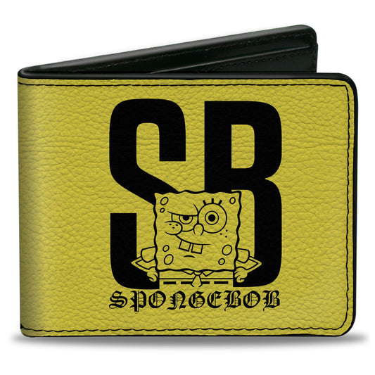 Bi-Fold Wallet - SpongeBob SB Winking Pose Yellow/Black