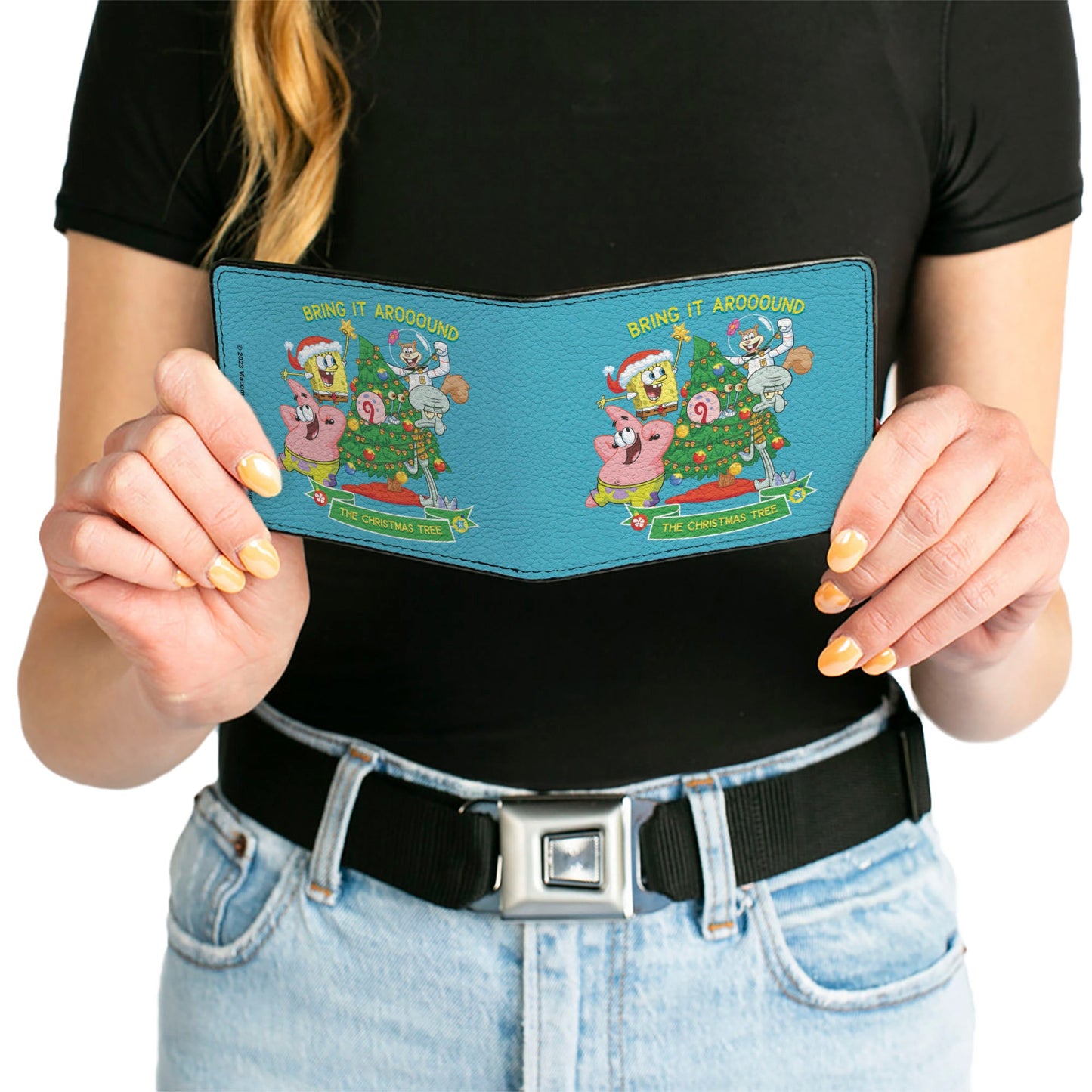 Bi-Fold Wallet - SpongeBob SquarePants THE CHRISTMAS TREE Group Pose Blue