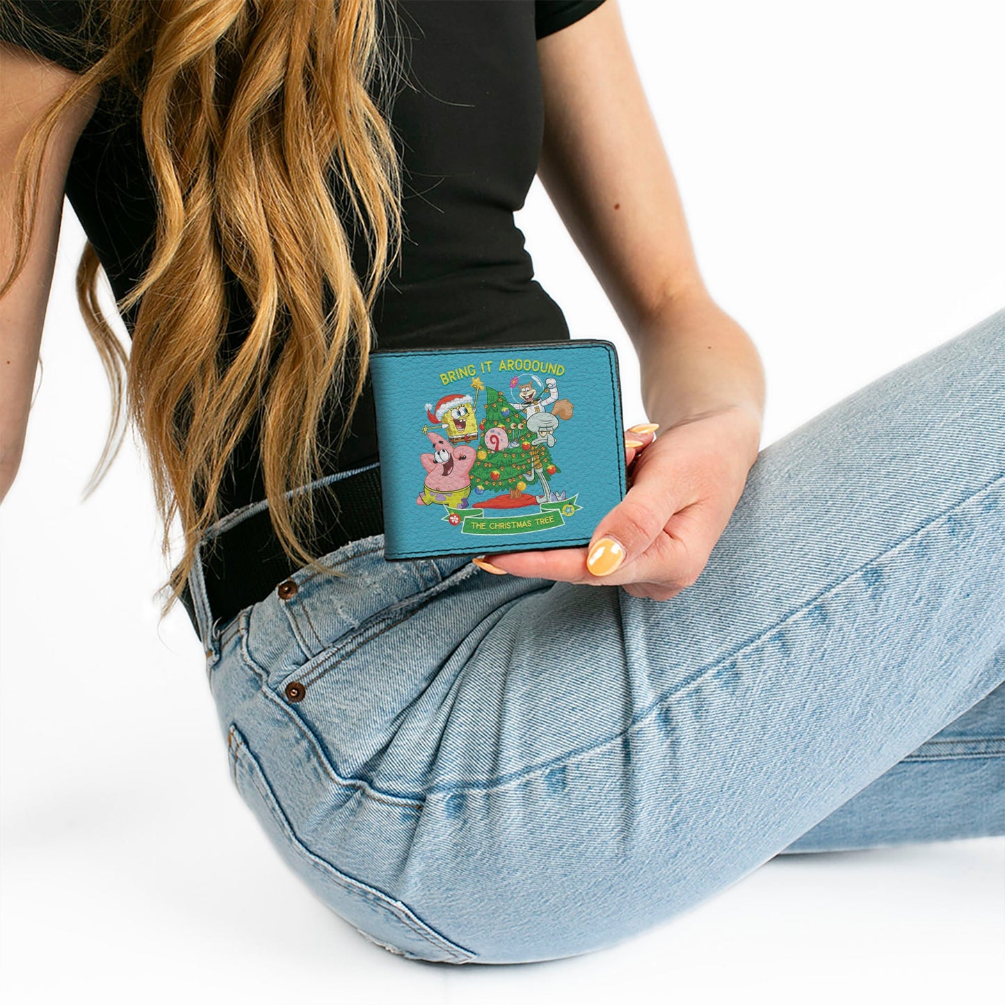 Bi-Fold Wallet - SpongeBob SquarePants THE CHRISTMAS TREE Group Pose Blue