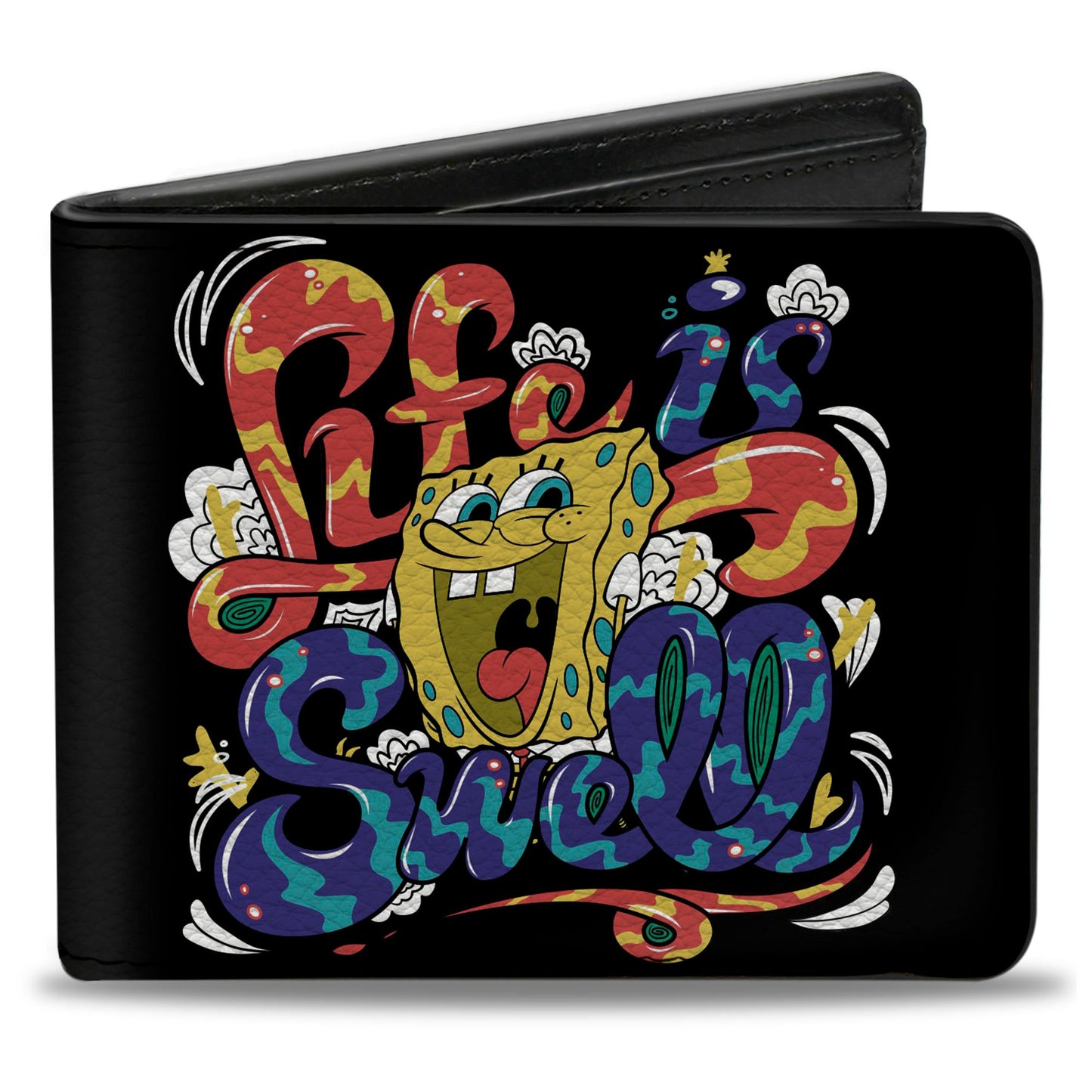 Bi-Fold Wallet - Sponge Bob LIFE IS SWELL Swirl