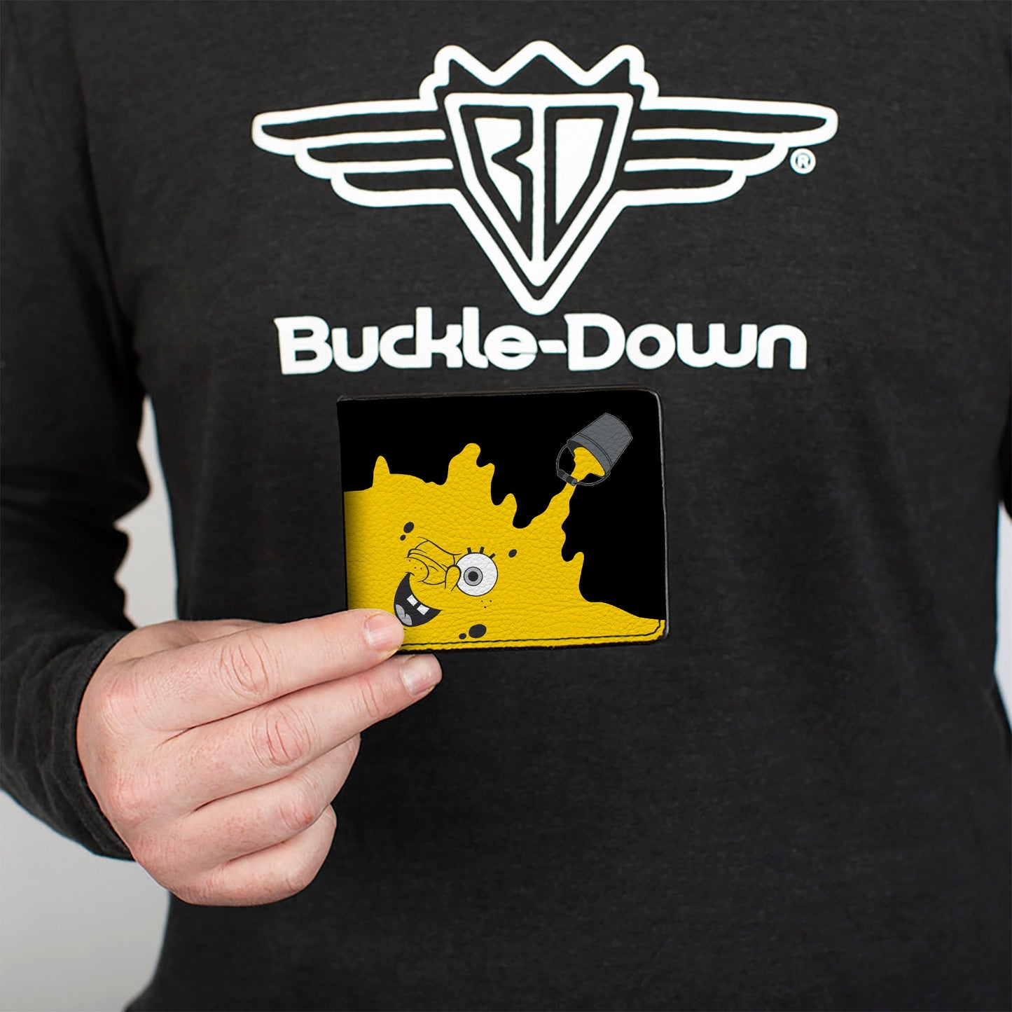 Bi-Fold Wallet - SpongeBob Paint Bucket Black Yellow