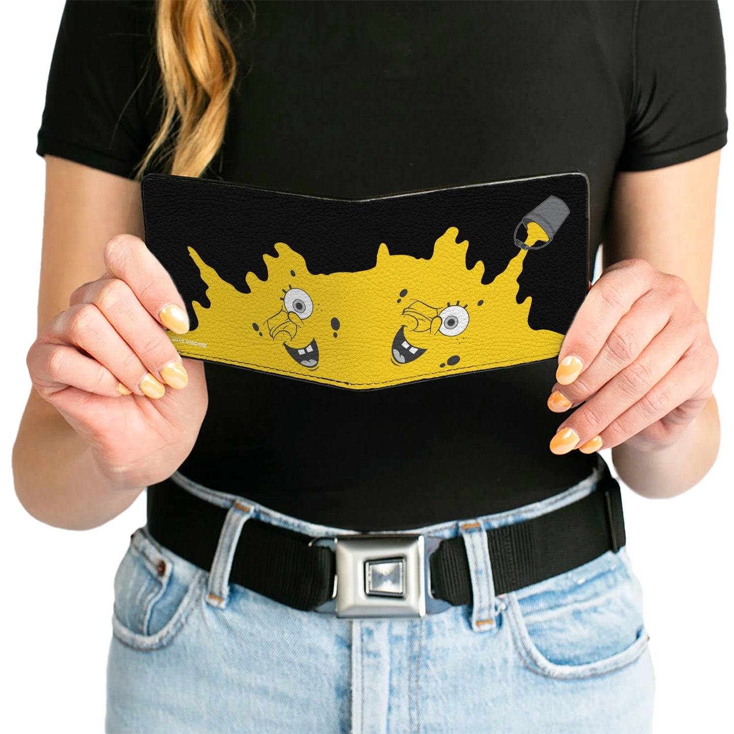 Bi-Fold Wallet - SpongeBob Paint Bucket Black Yellow
