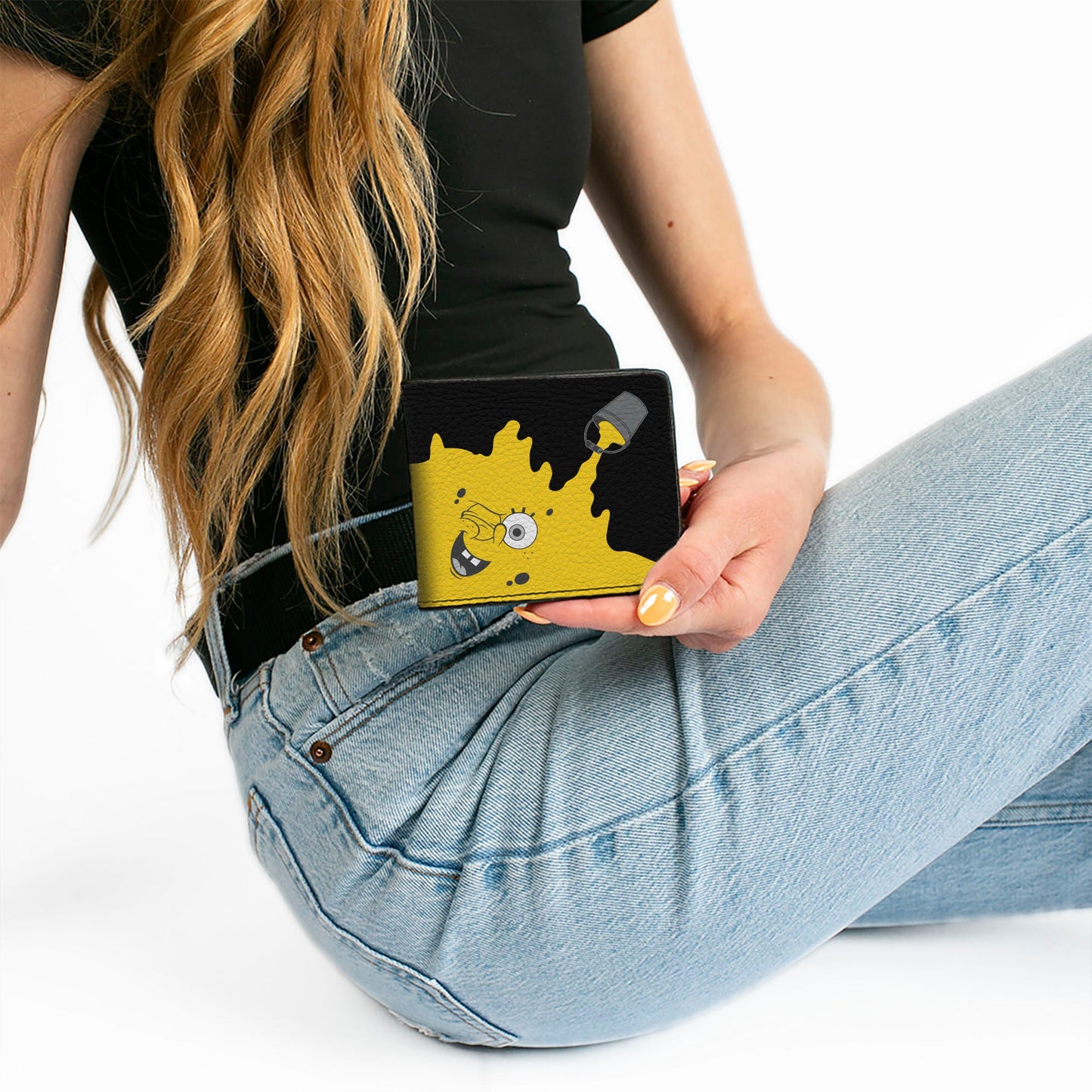 Bi-Fold Wallet - SpongeBob Paint Bucket Black Yellow