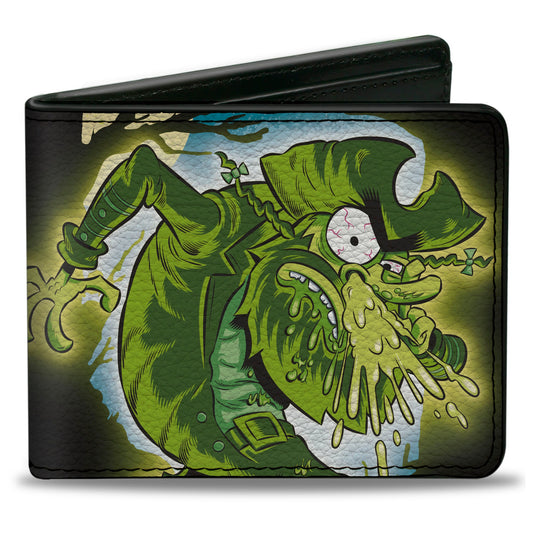 Bi-Fold Wallet - SpongeBob SquarePants Flying Dutchman Snot Pose Black/Greens