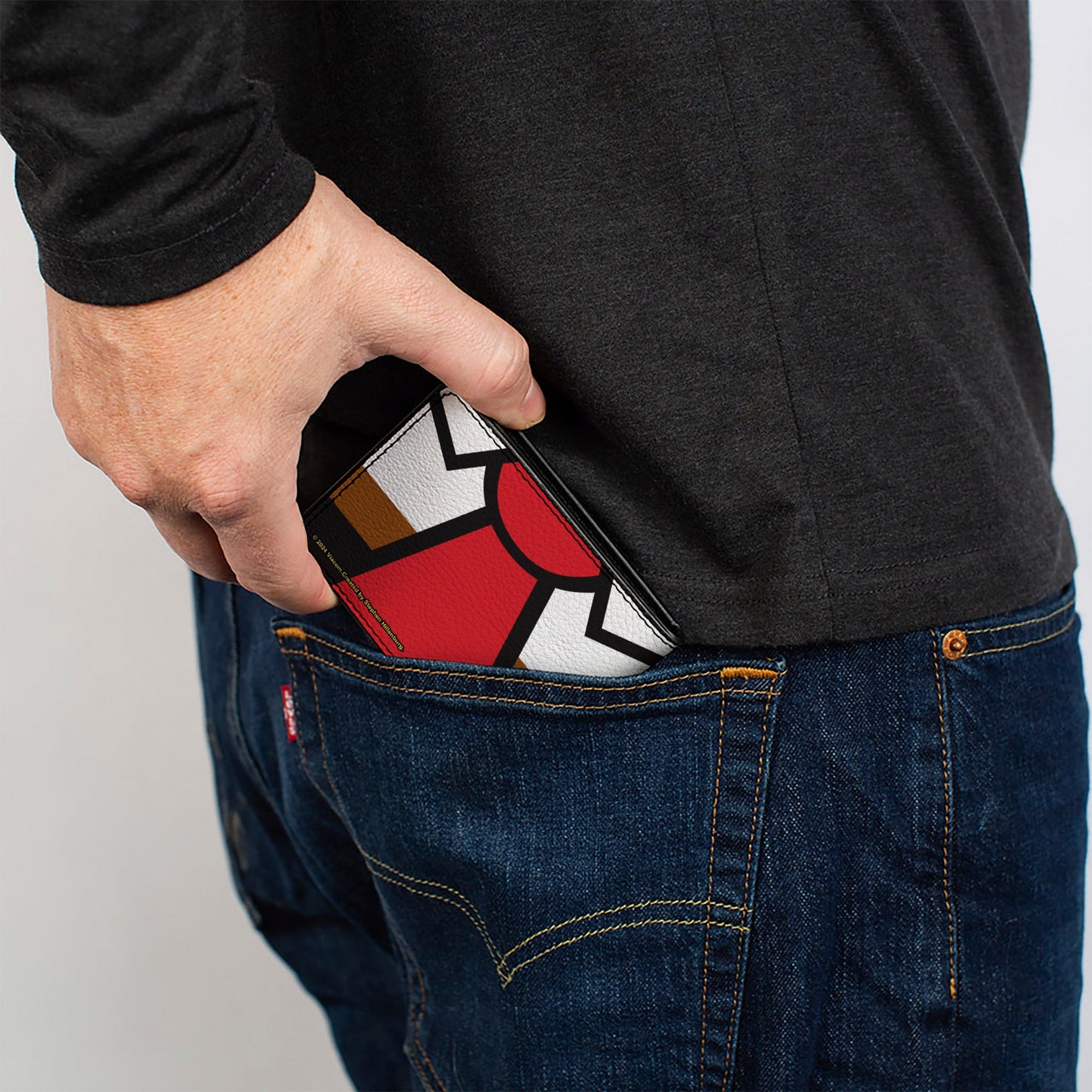 Bi-Fold Wallet - SpongeBob SquarePants Face and Tie Character Close-Up Blocks