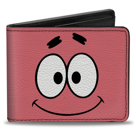Bi-Fold Wallet - SpongeBob SquarePants Patrick Star TARTAR SAUCE Face Close-Up Pink