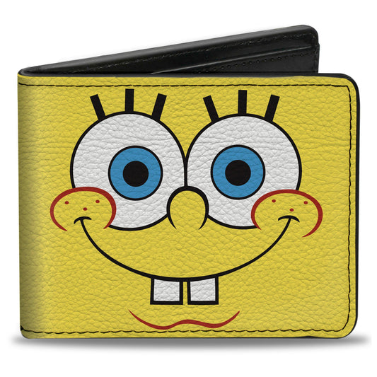 Bi-Fold Wallet - SpongeBob SquarePants I'M READY Face Close-Up Yellow/Green