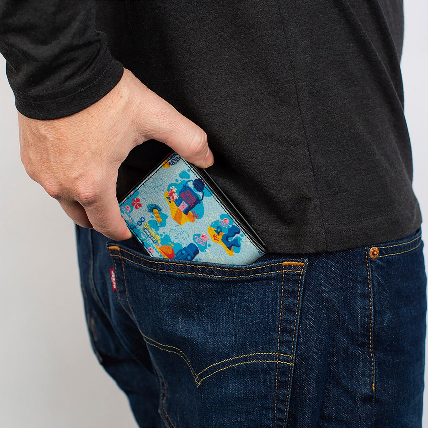 Bi-Fold Wallet - SpongeBob SquarePants Under the Sea Icons Collage Blues