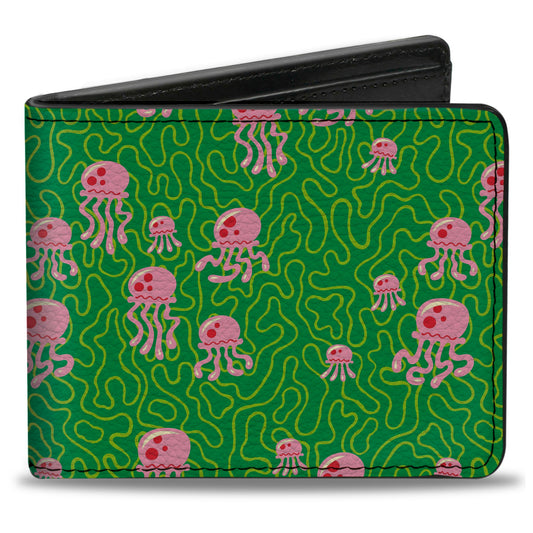 Bi-Fold Wallet - SpongeBob SquarePants Jellyfish and Coral Greens/Pinks