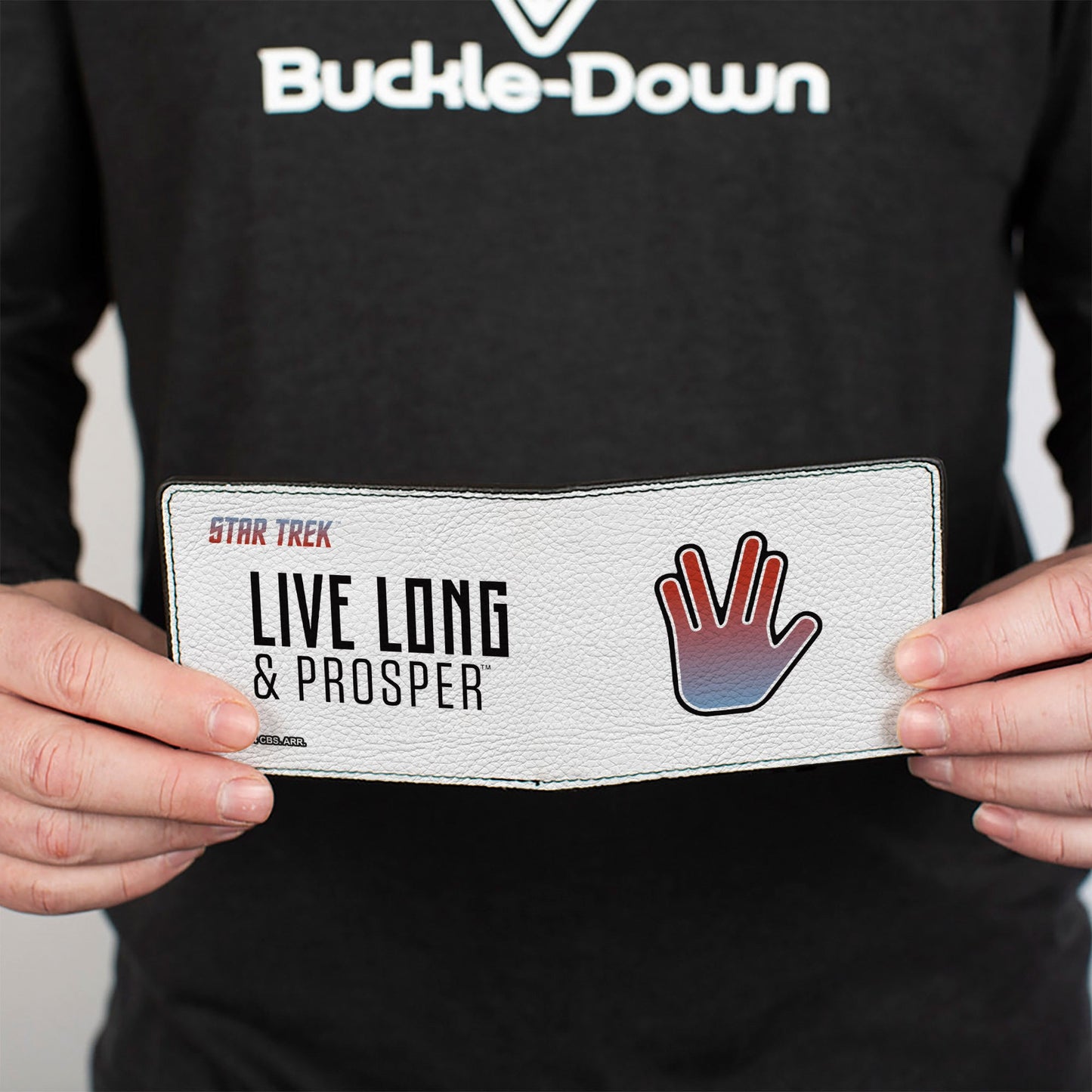 Bi-Fold Wallet - Star Trek LIVE LONG & PROSPER Hand Sign White/Multi Color