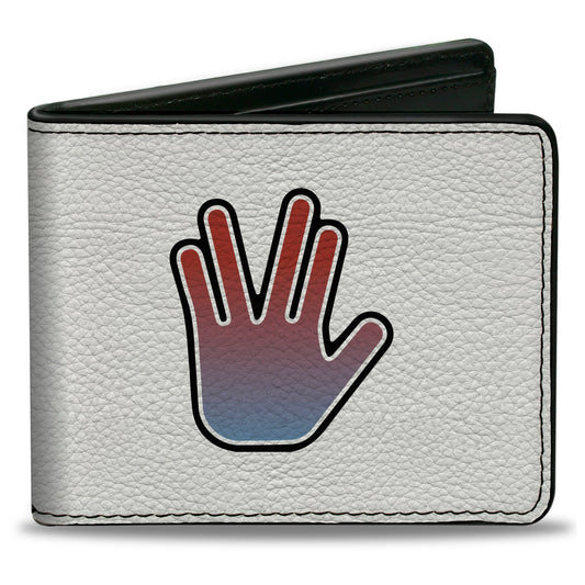 Bi-Fold Wallet - Star Trek LIVE LONG & PROSPER Hand Sign White/Multi Color