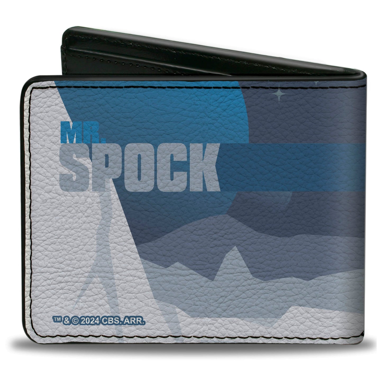 Bi-Fold Wallet - Star Trek MR. SPOCK Phaser Pose Blues/Grays