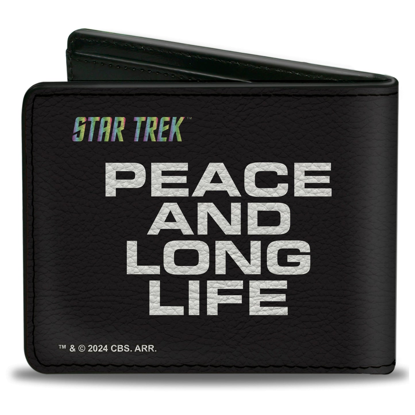 Bi-Fold Wallet - Star Trek Peace and Long Life Starfleet Ships Black