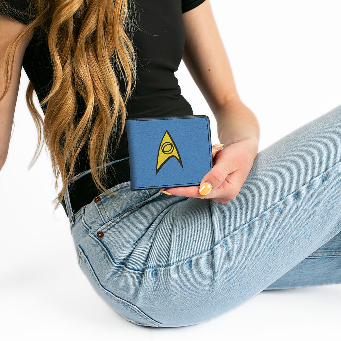 Bi-Fold Wallet - Classic STAR TREK Starfleet Sciences Insignia Logo Blue/Yellow