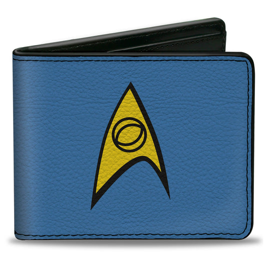 Bi-Fold Wallet - Classic STAR TREK Starfleet Sciences Insignia Logo Blue/Yellow