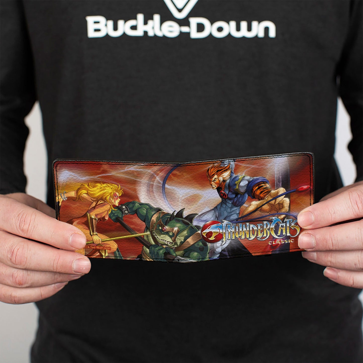 Bi-Fold Wallet - THUNDERCATS Slithe Cheetara Tygra Battle Scene