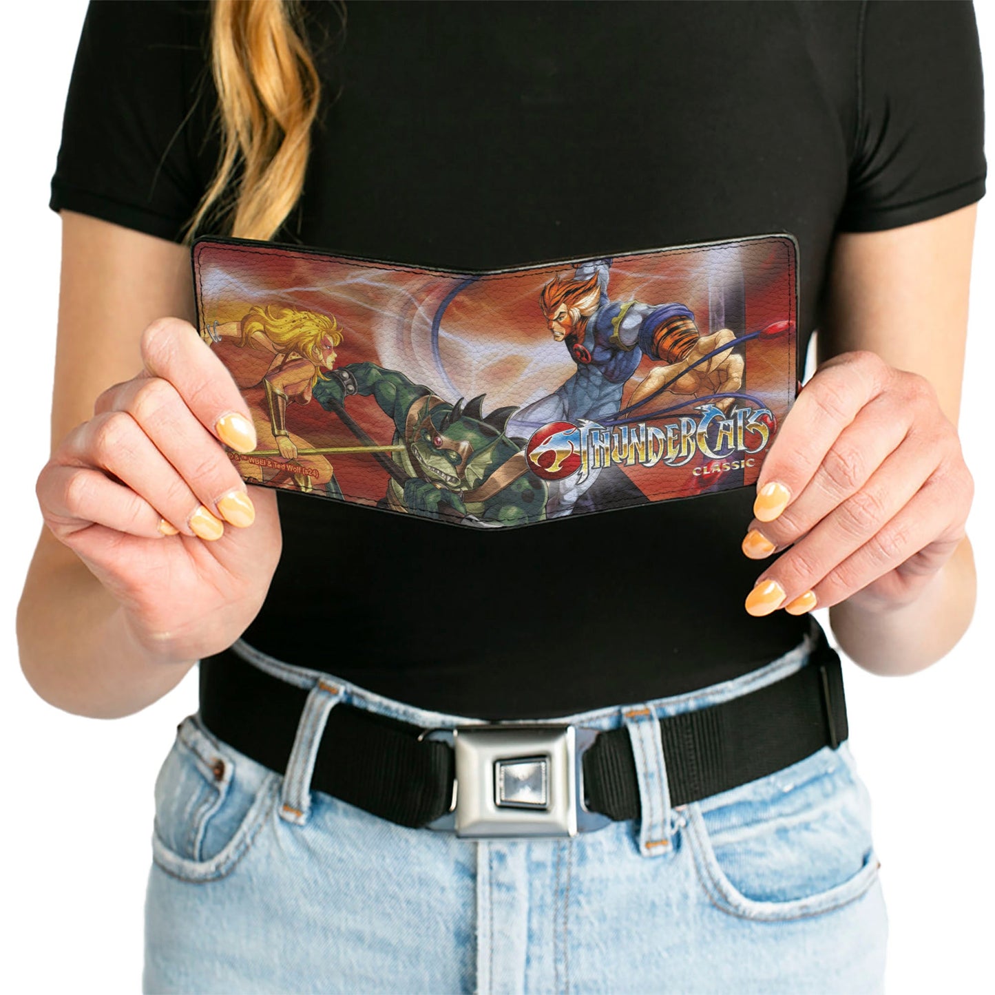 Bi-Fold Wallet - THUNDERCATS Slithe Cheetara Tygra Battle Scene