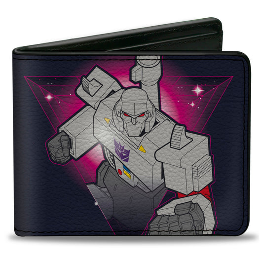 Bi-Fold Wallet - Transformers Megatron PEACE THROUGH TYRANNY Pose Black/Magenta