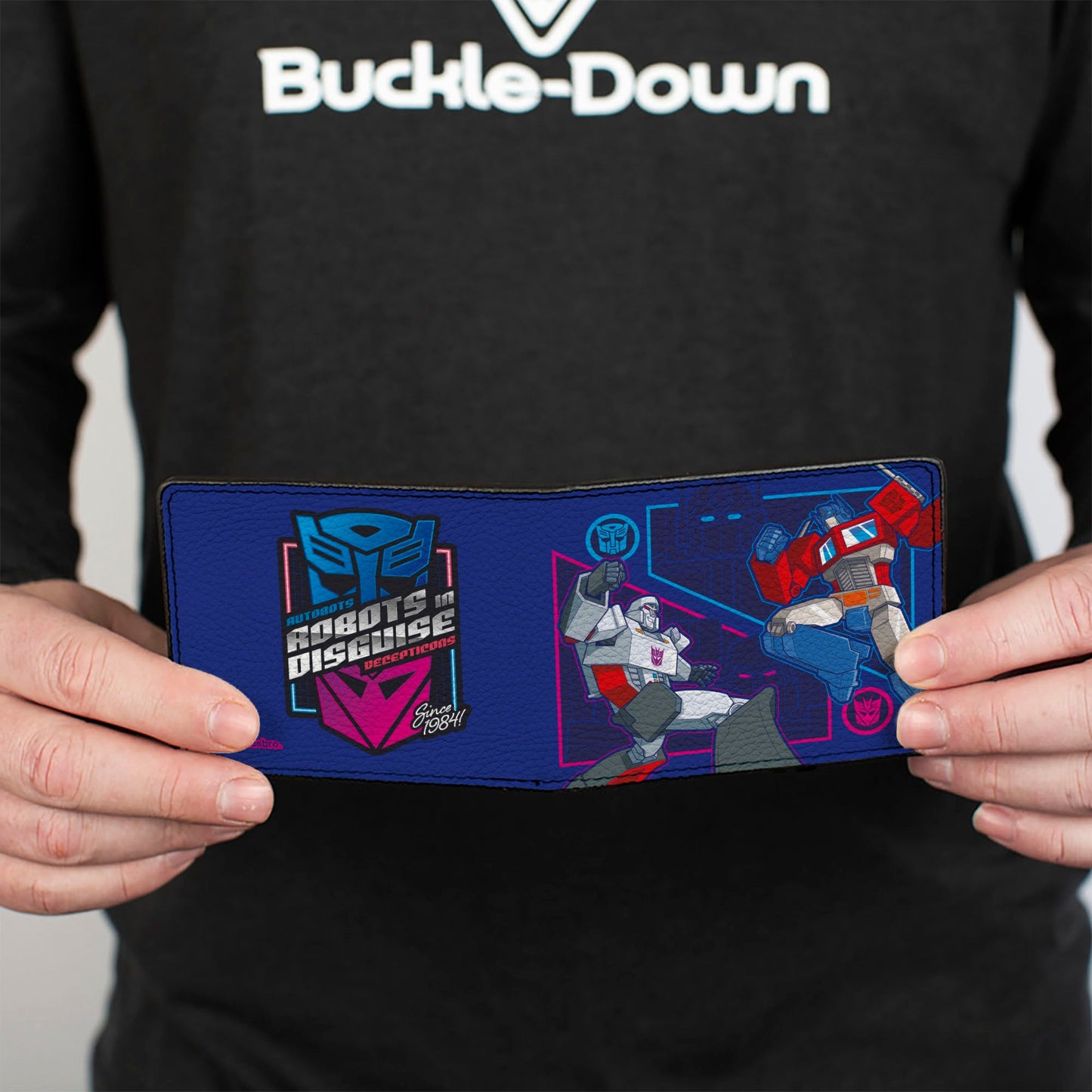 Bi-Fold Wallet - Transformers Autobots and Decepticons ROBOTS IN DISGUISE Pose and Logo Blues