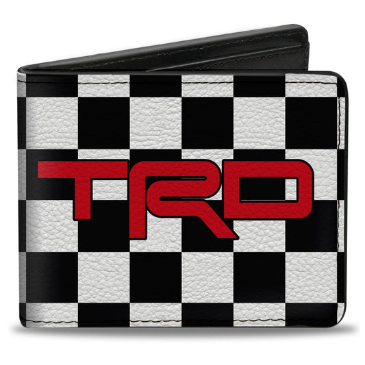 Bi-Fold Wallet - Toyota Racing Development TRD Logo Checker Black/White/Red