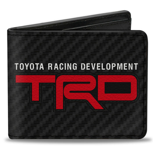 Bi-Fold Wallet - TOYOTA RACING DEVELOPMENT TRD and Toyota Logos Step Stripe Black/Gray/White/Red