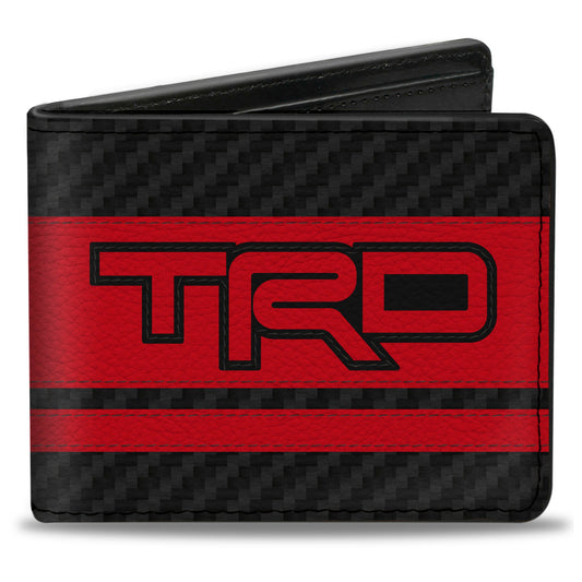 Bi-Fold Wallet - Toyota TRD Logos Stripe Black/Red/Black/White