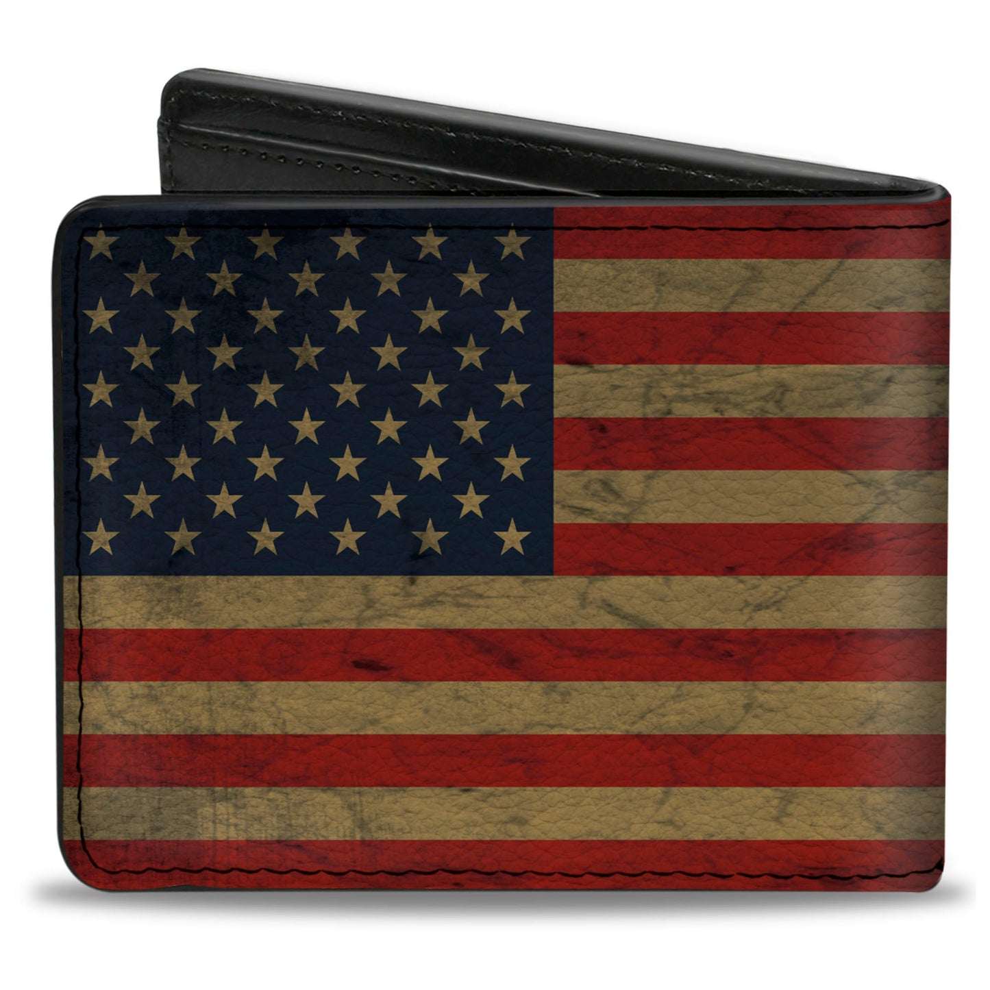 Bi-Fold Wallet - American Flag Weathered