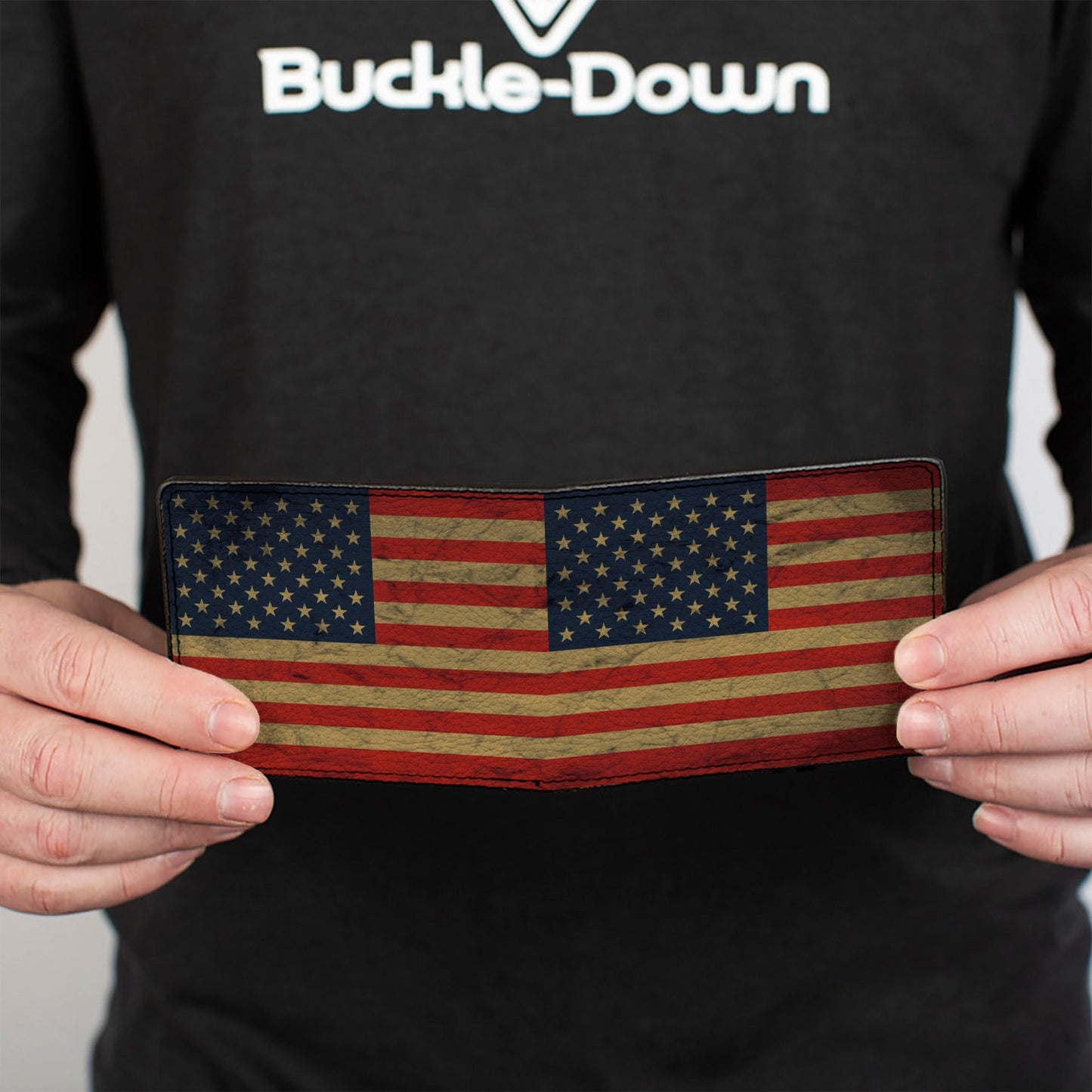 Bi-Fold Wallet - American Flag Weathered