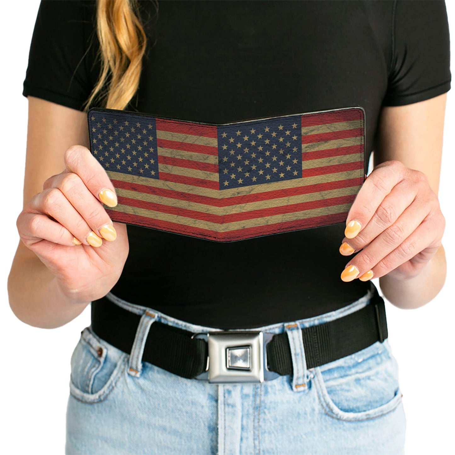 Bi-Fold Wallet - American Flag Weathered