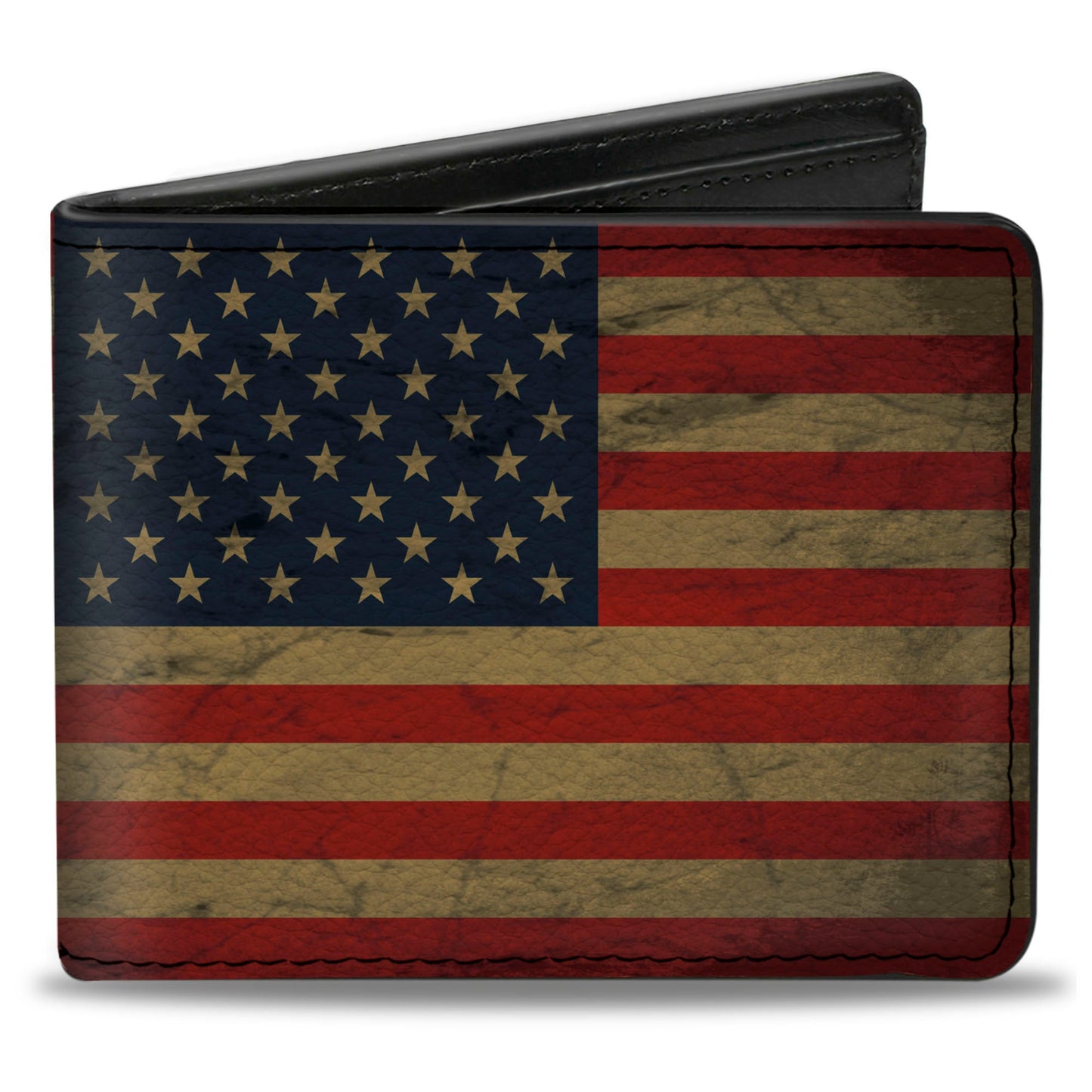 Bi-Fold Wallet - American Flag Weathered