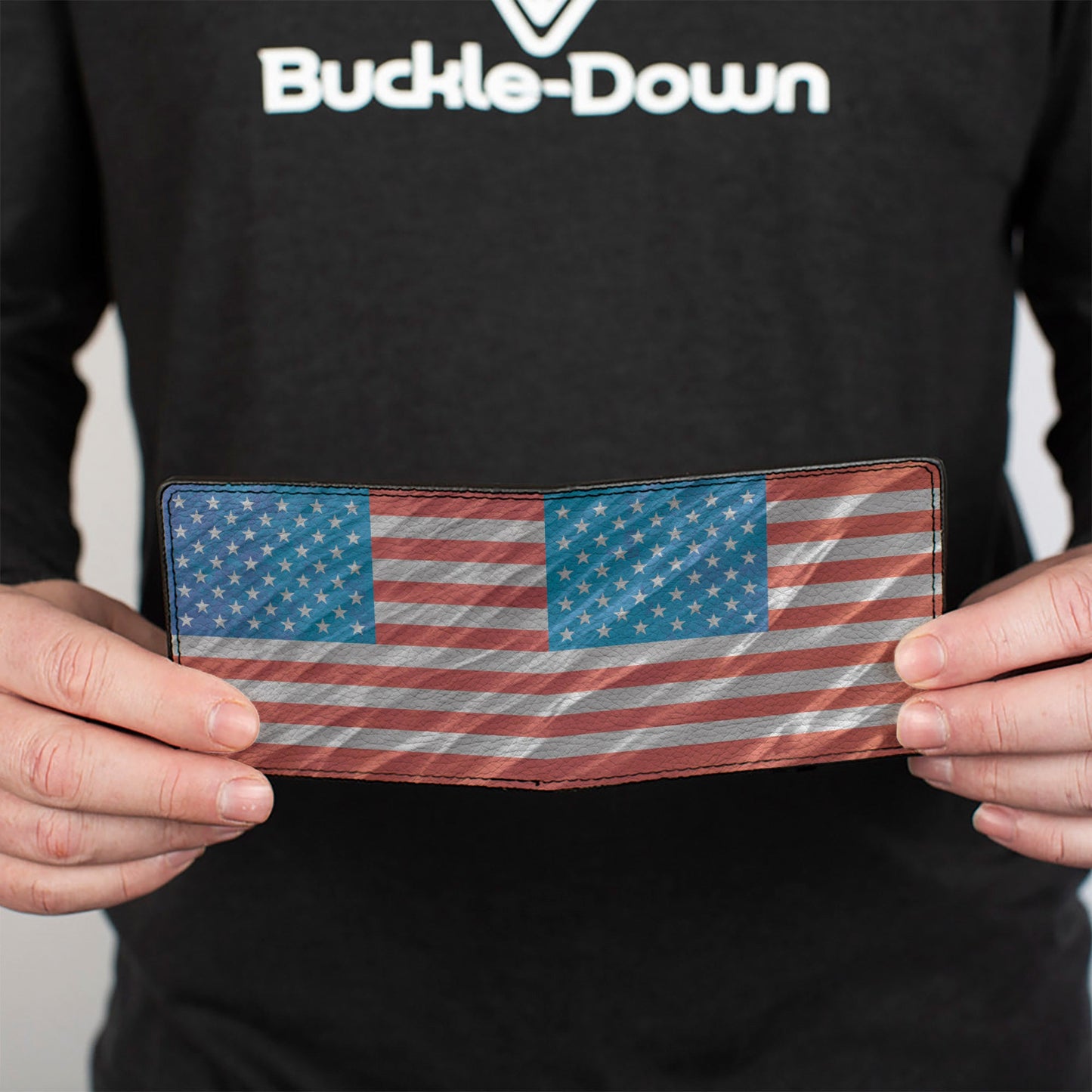 Bi-Fold Wallet - American Flag Waving