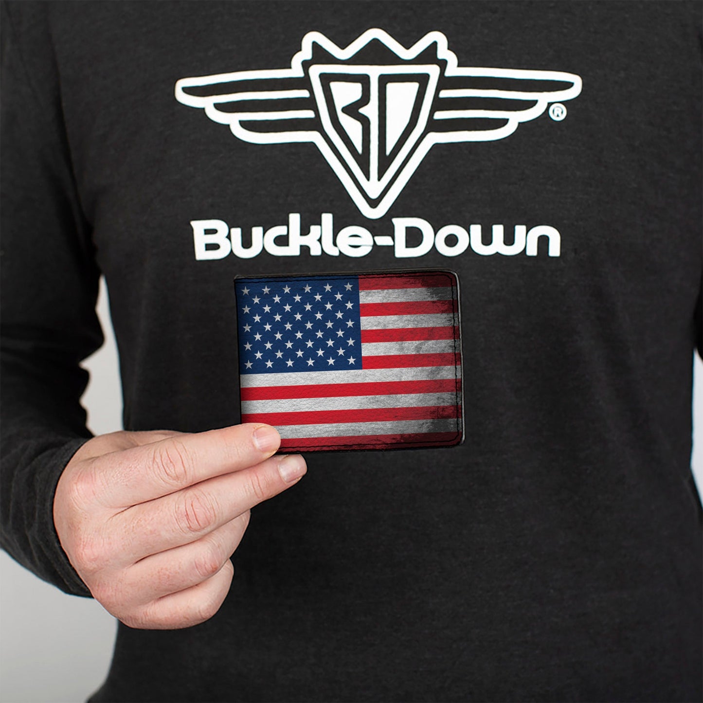 Bi-Fold Wallet - American Flag Distressed