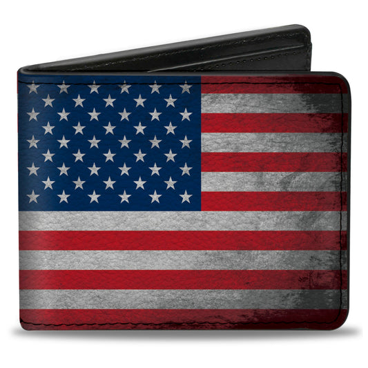 Bi-Fold Wallet - American Flag Distressed