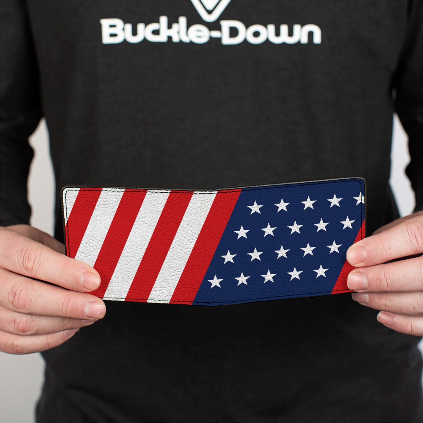 Bi-Fold Wallet - American Flag Diagonal